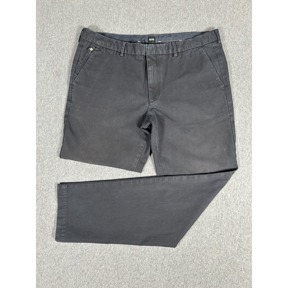 BOSS Hugo Boss Mens Slim Fit Stretch Cotton Chino Pants Zip Pocket Sz 38R